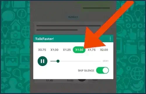 مشكلة سرعة الصوت في الواتس اب