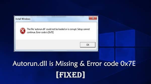 حل مشكلة error code 0x7e