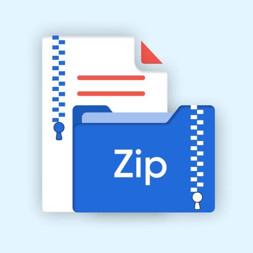 طريقة فتح الملفات zip