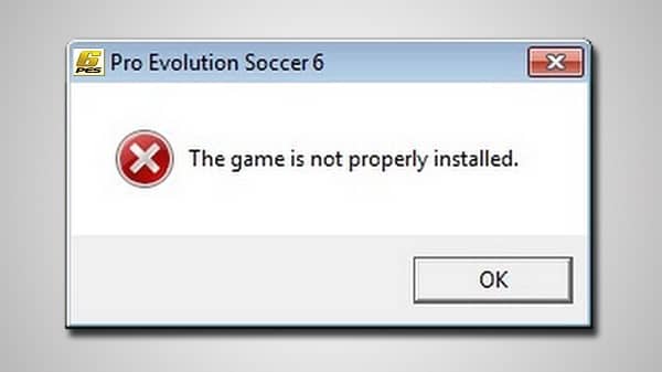 مشكلة بيس 6 the game is not properly installed