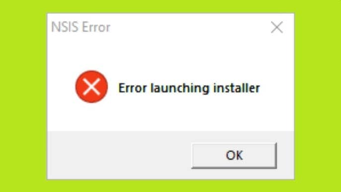 حل مشكلة error launching installer
