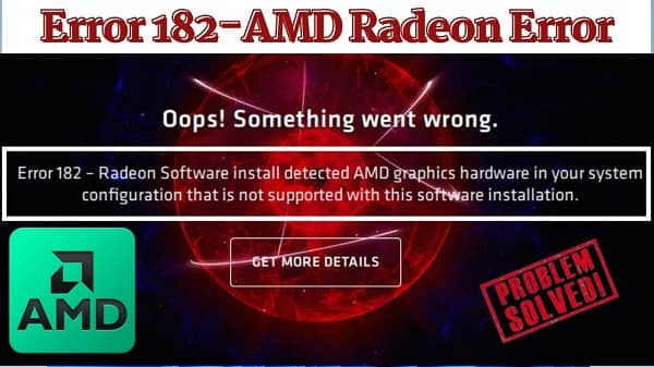 حل مشكلة error 182 amd