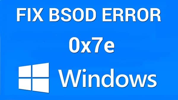 حل مشكلة error code 0x7e