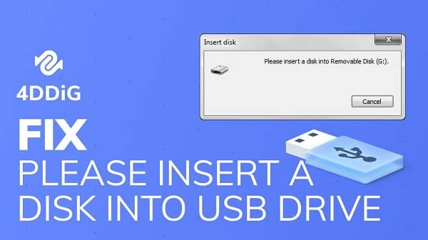 حل please insert a disk into drive