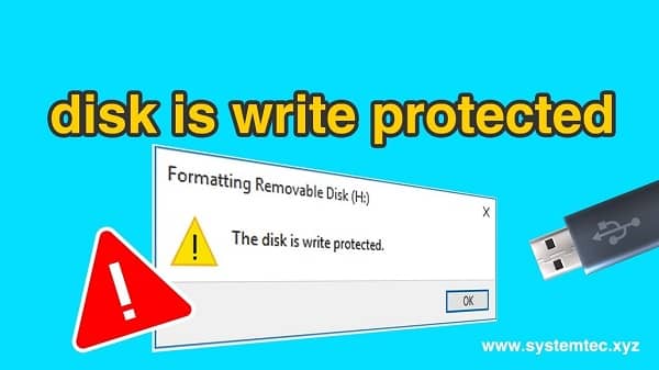 مشكلة the disk is write protected