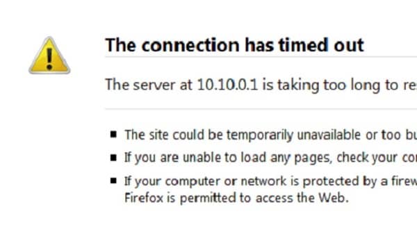 مشكلة Connection Timed Out